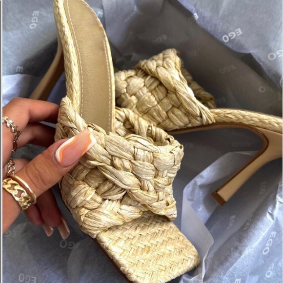 New woven square natural mule - Picture 7 of 16